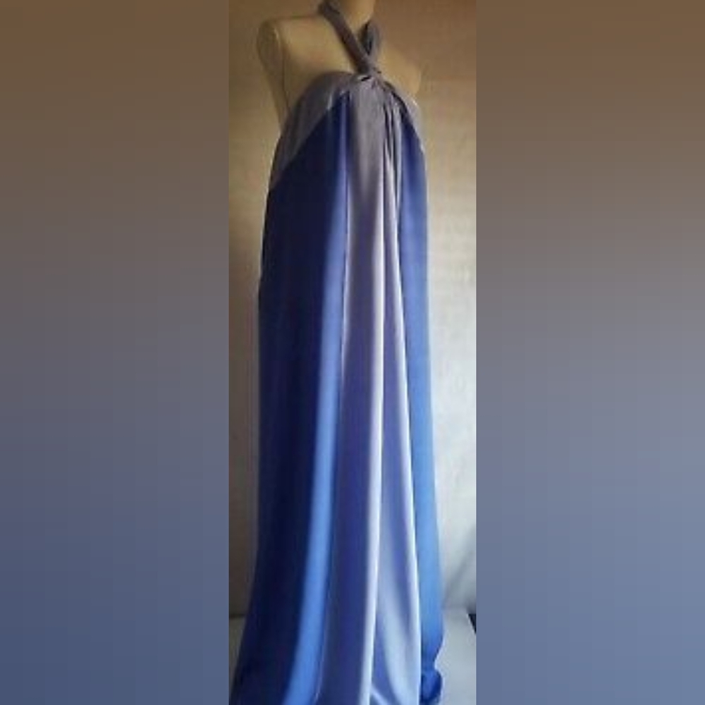 Nine West Halter Neck Color Block Maxi Dress Size 3x